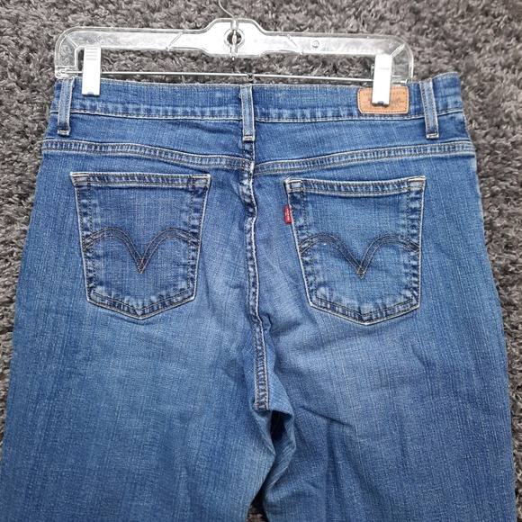Levis 550 Jeans Women 12 Medium Blue Boot Leg Ladies Stretch Mid Rise Pants - Picture 4 of 10